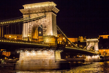 The Chain Bridge at night 