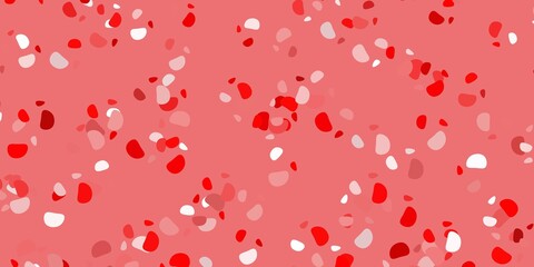 Light red vector background with random forms.