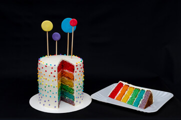 Pastel de arcoiris
