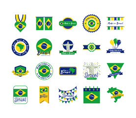 bundle of brazil independence day icons