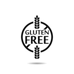 Gluten free icon with shadow