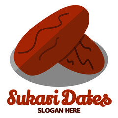 Sukari Dates Fruit Logo Design Vector