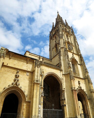 The Oviedo Cathedral (Cathedral of San Salvador) in Oviedo, SPAIN