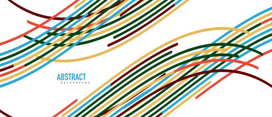Аbstract moving colorful lines vector backgrounds for cover, placard, poster, banner or flyer