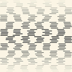 Seamless Minimalistic Pattern. Monochrome Geometric Background