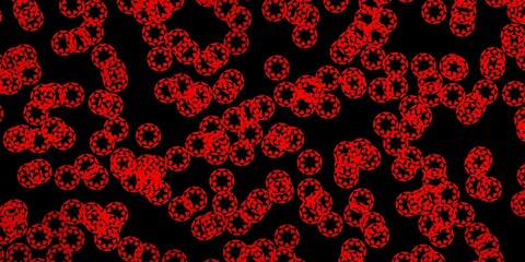 Fototapeta na wymiar Dark red vector texture with disks.