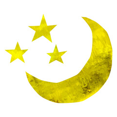 ベクター　月と星のイラスト