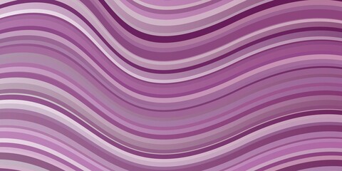 Light Purple vector template with curves. Bright illustration with gradient circular arcs. Pattern for ads, commercials.