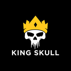 king skull logo design