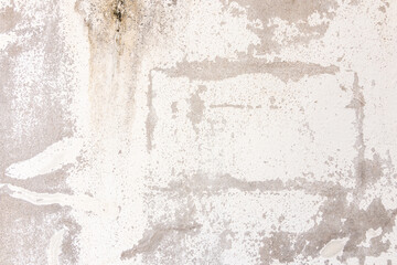 Empty interior for design, Old concrete white wall crack. Dirty cement wall texture and background.