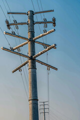 Futuristic looking electrical tower