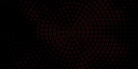 Dark Red vector background with bubbles. Abstract colorful disks on simple gradient background. Pattern for wallpapers, curtains.