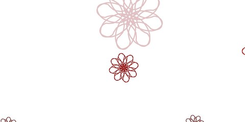 Light Brown vector doodle texture with flowers.