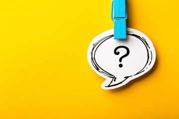 Question Mark Speech Bubble With Shadow