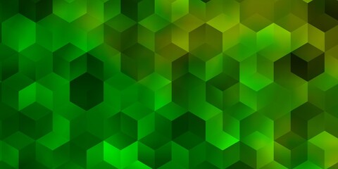 Fototapeta na wymiar Light Green, Yellow vector layout with hexagonal shapes.