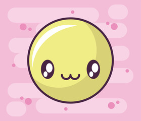 expression circle kawaii style, emoticon