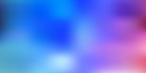 Light blue, red vector abstract blur backdrop.