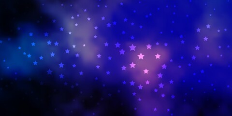 Dark Pink, Blue vector pattern with abstract stars. Modern geometric abstract illustration with stars. Best design for your ad, poster, banner.
