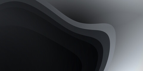 Black metal grey gray neutral carbon 3D shadow layered abstract background modern minimalist for presentation design. Suit for business, corporate, institution, party, festive, seminar, and talks.