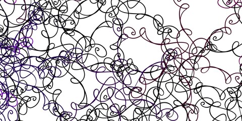 Fototapeta premium Light Purple vector pattern with curved lines.