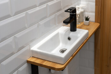 Element of modern interior at contemporary house