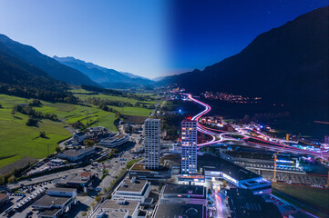 Fototapeta premium view from the top of the mountain