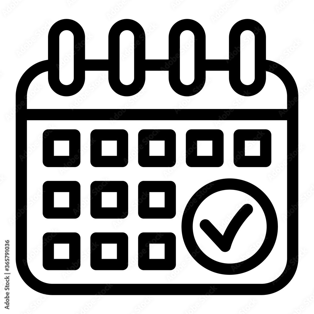 Poster running calendar date icon. outline running calendar date vector icon for web design isolated on whi