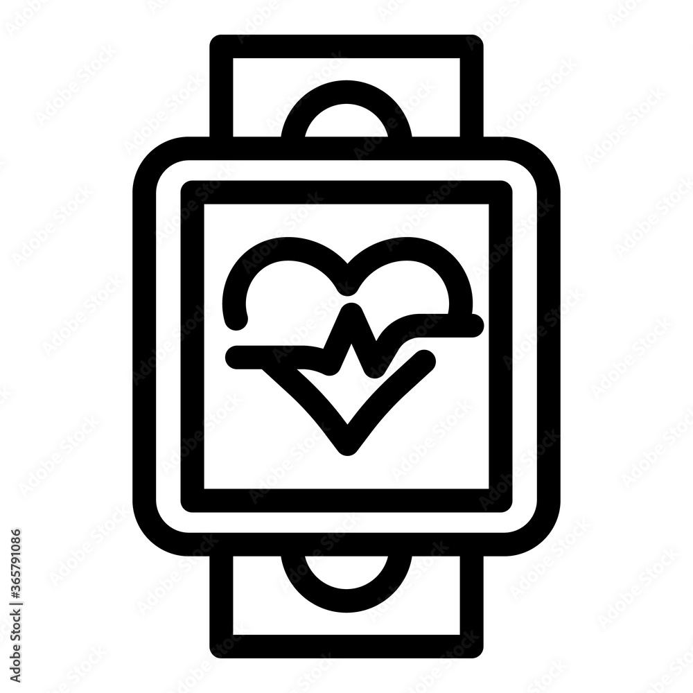 Poster running smartwatch icon. outline running smartwatch vector icon for web design isolated on white bac