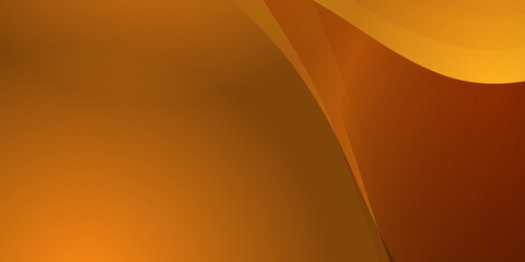 Dark orange black yellow curve wave communication presentation background. Vector tech design. Dynamic geometric shape abstract background design. Simple line object with modern trendy fresh yellow