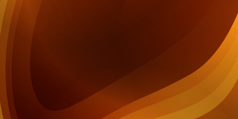 Abstract 3D modern dark yellow orange black lines curve wave presentation background vector illustration