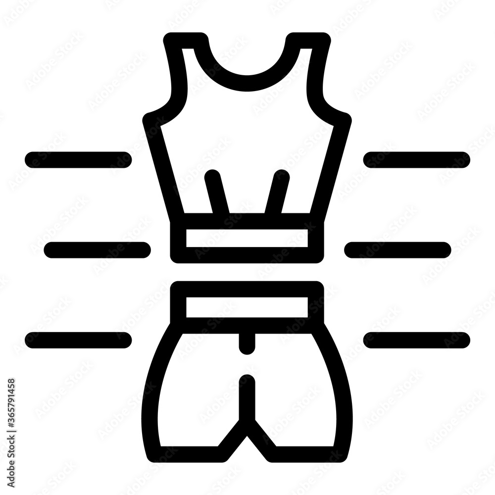 Poster running clothes icon. outline running clothes vector icon for web design isolated on white backgroun