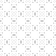 Geometric mixed gray seamless pattern on white background
