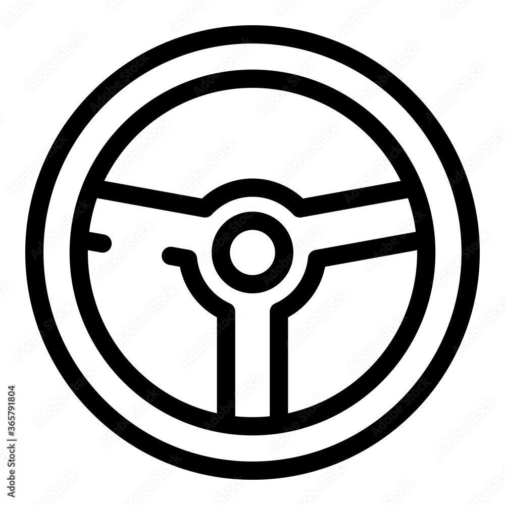 Poster retro steering wheel icon. outline retro steering wheel vector icon for web design isolated on white