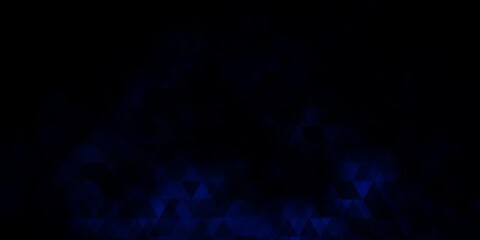 Dark BLUE vector background with lines, triangles.