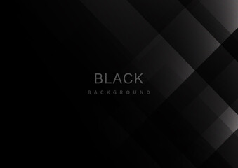 Abstract black background with geometric square shapes layer.