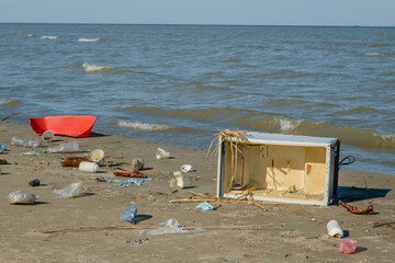 Plastic pollution on the Black Sea coastline in Danube Biosphere Reserve. Coronavirus is...