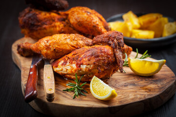 Spicy grilled chicken with lemon