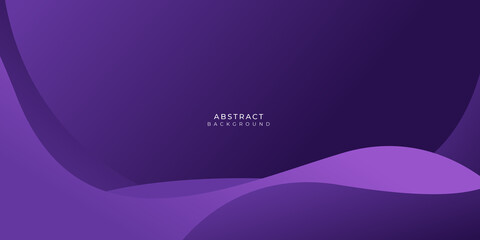 Polygon wave curve in purple vector gradient presentation background