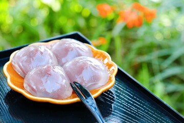 関西風くずもち　日本の和菓子