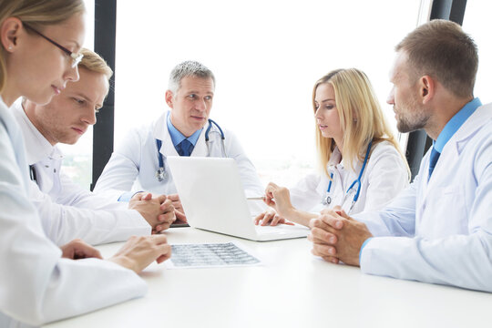 Team of expert doctors at clinic
