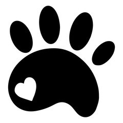 Animal Paw or Foot Print Illustration Logo