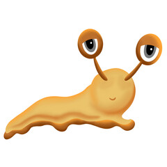 Cartoon Slug Snail Funny Character Illustration Logo
