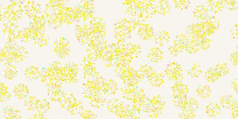 Light green, red vector beautiful snowflakes backdrop with flowers.