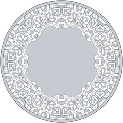 Vector ornamental vintage ethnic round frame