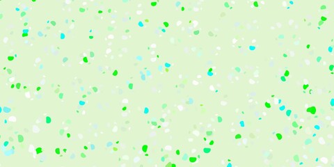 Light green vector backdrop with chaotic shapes.