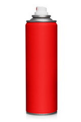 Red spray, isolated on white background