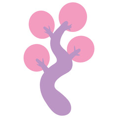 Abstract Cartoon Tree For Forest Illustration 