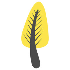 Abstract Cartoon Tree For Forest Illustration 