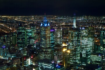 Fototapeta na wymiar Melbourne at night, Australia 