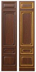 Classic wood panel 900mm wood with veneer and gold elements